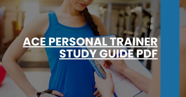 ACE Personal Trainer Study Guide PDF Feature Image