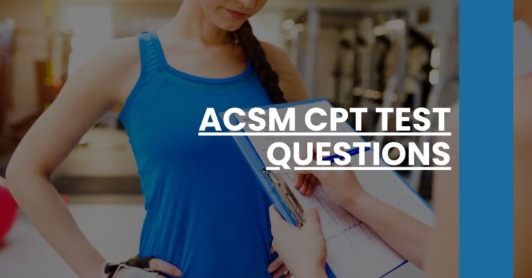 ACSM CPT Test Questions Feature Image