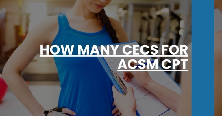 How Many CECs for ACSM CPT Feature Image